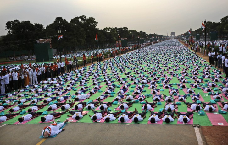 Le jour du Yoga en Inde