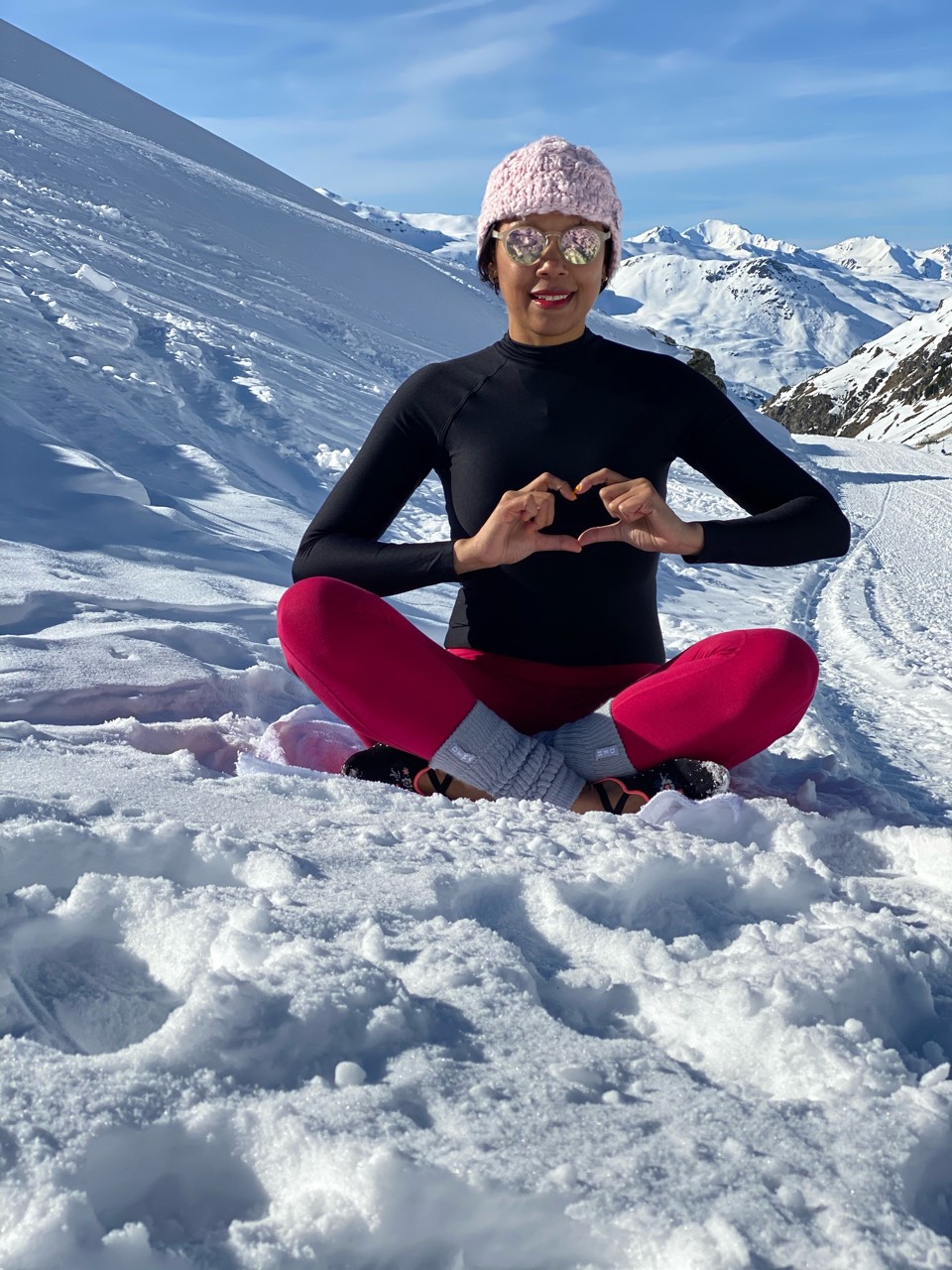 Yoga dans la neige